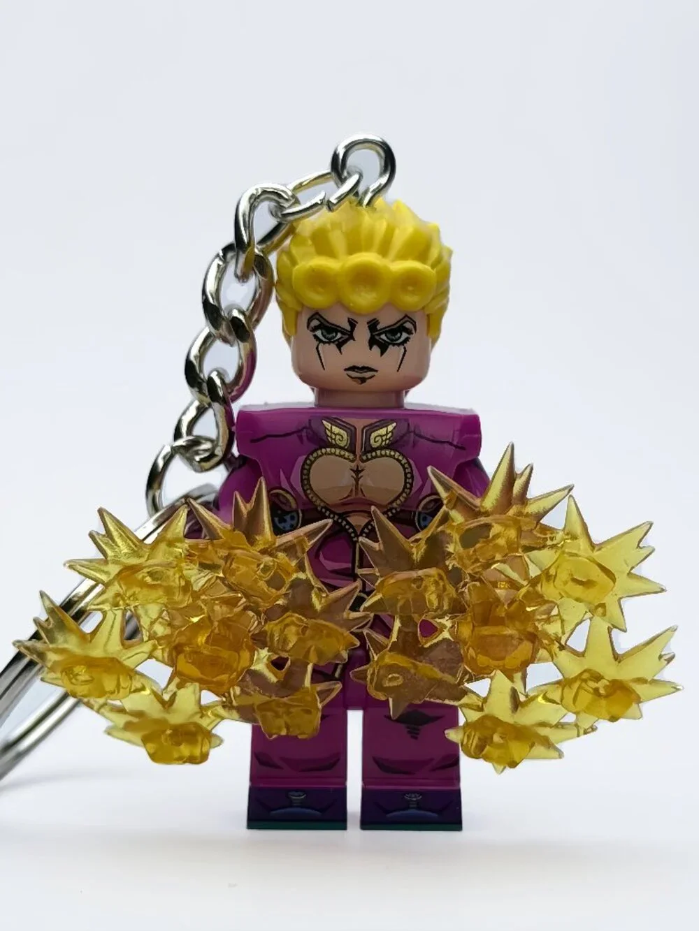 JoJo's Bizarre Adventure Giorno Giovanna Custom Minifigure Keychain